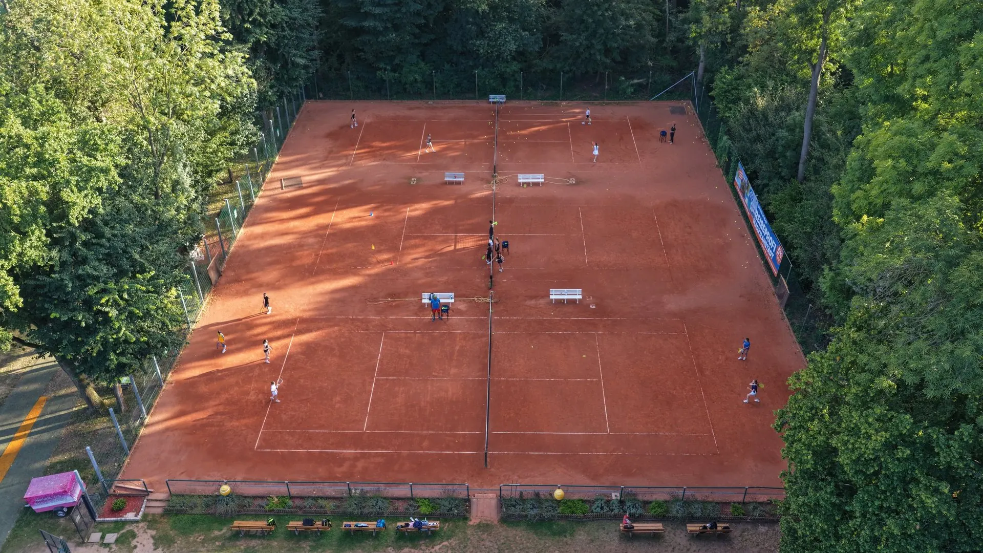 Die Sandplätze beim TSV Markkleeberg aus der Luft