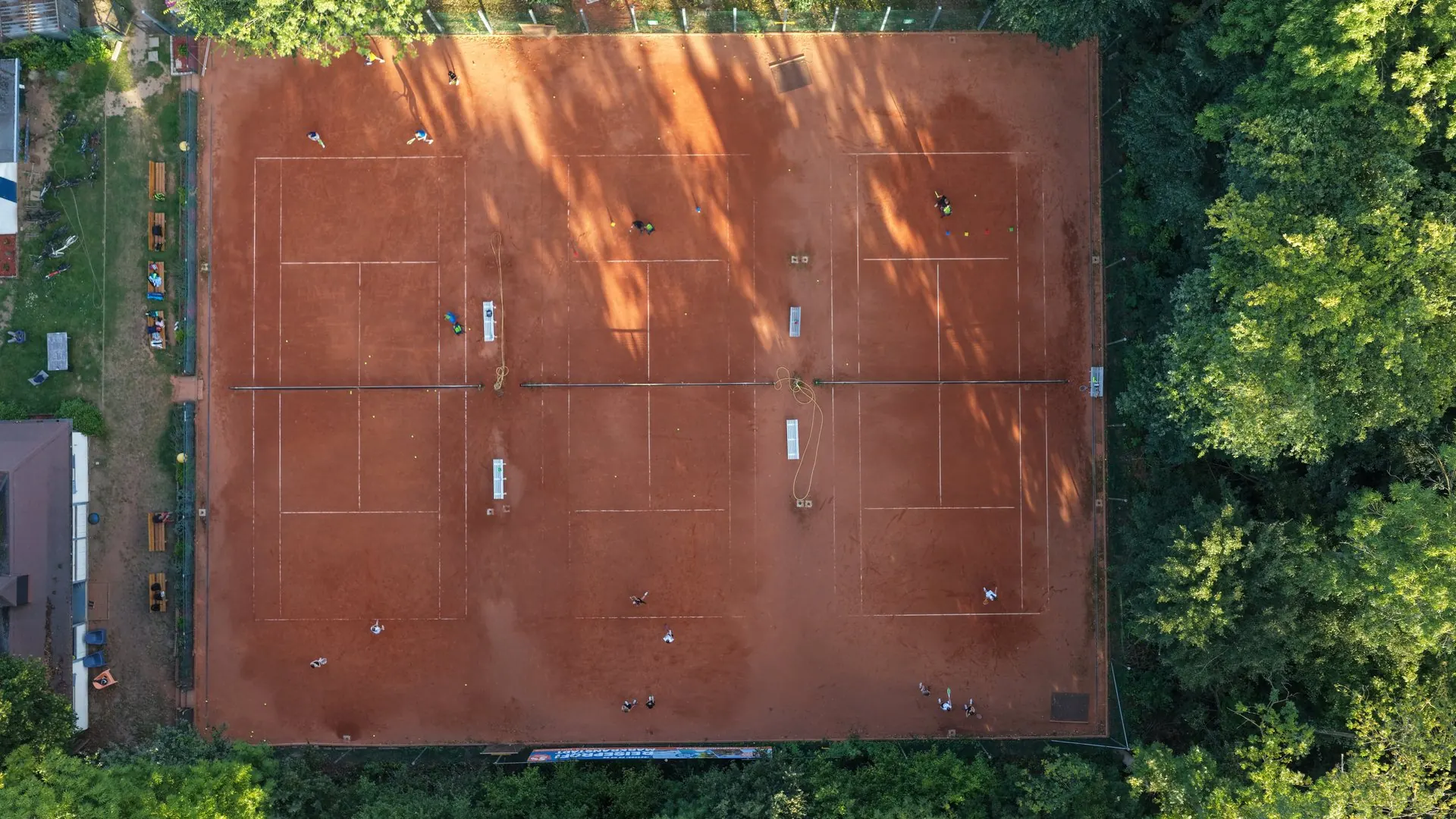 Die Sandplätze beim TSV Markkleeberg von oben